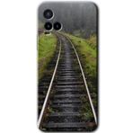 MRCİLETİSİM (mrc111943) Tren Yolu Kılıf HD Desen Baskılı Arka Kapak Vivo Y21s ile uyumlu