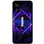 MRCİLETİSİM (mrc112291) Dark Neon Yaprak İ Harfi Kılıf HD Desen Baskılı Arka Kapak Vivo Y21s ile uyumlu