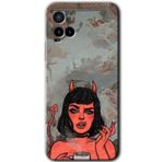 MRCİLETİSİM (mrc112302) Devil Girl Kılıf HD Desen Baskılı Arka Kapak Vivo Y21s ile uyumlu