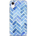 MRCİLETİSİM (mrc11433) Tam Ekran Koruyucu Kılıf HD Baskılı Kılıf Mavi iPhone XR ile uyumlu