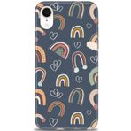 MRCİLETİSİM (mrc11436) Tam Ekran Koruyucu Kılıf HD Baskılı Kılıf Gökyüzü Kalp iPhone XR ile uyumlu