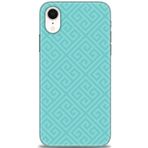 MRCİLETİSİM (mrc11448) Tam Ekran Koruyucu Kılıf HD Baskılı Kılıf Mavi Mozaik iPhone XR ile uyumlu