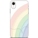 MRCİLETİSİM (mrc11452) Tam Ekran Koruyucu Kılıf HD Baskılı Kılıf Soft Gökkuşağı iPhone XR ile uyumlu
