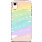 MRCİLETİSİM (mrc11453) Tam Ekran Koruyucu Kılıf HD Baskılı Kılıf Renk Paleti iPhone XR ile uyumlu