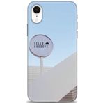 MRCİLETİSİM (mrc11458) Tam Ekran Koruyucu Kılıf HD Baskılı Kılıf Hello GoodBye iPhone XR ile uyumlu