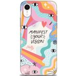 MRCİLETİSİM (mrc11461) Tam Ekran Koruyucu Kılıf HD Baskılı Kılıf Manifest Your Vision iPhone XR ile uyumlu