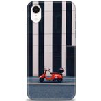 MRCİLETİSİM (mrc11467) Tam Ekran Koruyucu Kılıf HD Baskılı Kılıf Kırmızı Motor iPhone XR ile uyumlu