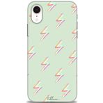MRCİLETİSİM (mrc11474) Tam Ekran Koruyucu Kılıf HD Baskılı Kılıf Şimşekler iPhone XR ile uyumlu