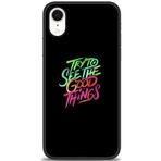 MRCİLETİSİM (mrc11487) Tam Ekran Koruyucu Kılıf HD Baskılı Kılıf Good Things iPhone XR ile uyumlu