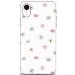 MRCİLETİSİM (mrc11490) Tam Ekran Koruyucu Kılıf HD Baskılı Kılıf Renkli Gözler iPhone XR ile uyumlu