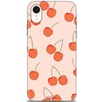 MRCİLETİSİM (mrc11515) Tam Ekran Koruyucu Kılıf HD Baskılı Kılıf Büyük Kirazlar iPhone XR ile uyumlu