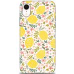 MRCİLETİSİM (mrc11520) Tam Ekran Koruyucu Kılıf HD Baskılı Kılıf Limon ve Çiçekler iPhone XR ile uyumlu