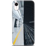 MRCİLETİSİM (mrc11525) Tam Ekran Koruyucu Kılıf HD Baskılı Kılıf Metro Station iPhone XR ile uyumlu