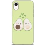 MRCİLETİSİM (mrc11533) Tam Ekran Koruyucu Kılıf HD Baskılı Kılıf Avacado iPhone XR ile uyumlu
