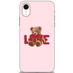 MRCİLETİSİM (mrc11538) Tam Ekran Koruyucu Kılıf HD Baskılı Kılıf Love Bear iPhone XR ile uyumlu