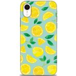MRCİLETİSİM (mrc11546) Tam Ekran Koruyucu Kılıf HD Baskılı Kılıf Limon Dilimleri iPhone XR ile uyumlu