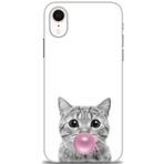 MRCİLETİSİM (mrc11553) Tam Ekran Koruyucu Kılıf HD Baskılı Kılıf Cat iPhone XR ile uyumlu