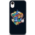MRCİLETİSİM (mrc11572) Tam Ekran Koruyucu Kılıf HD Baskılı Kılıf Küplerdeki İnsanlar iPhone XR ile uyumlu