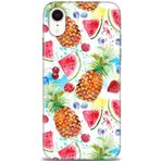 MRCİLETİSİM (mrc11585) Tam Ekran Koruyucu Kılıf HD Baskılı Kılıf Meyveler iPhone XR ile uyumlu