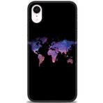 MRCİLETİSİM (mrc11586) Tam Ekran Koruyucu Kılıf HD Baskılı Kılıf Dünya Haritası iPhone XR ile uyumlu