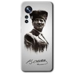 MRCİLETİSİM (mrc118403) Mustafa Kemal Atatürk Kılıf HD Desen Baskılı Arka Kapak+Temperli Cam Xiaomi Mi 12 Pro ile uyumlu