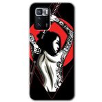 MRCİLETİSİM mrc119858 Samurai Girl Kılıf Baskılı Kapak Tam Ekran Koruyucu Poco x3 GT ile uyumlu