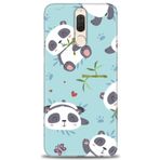 MRCİLETİSİM (mrc12107) Tam Ekran Koruyucu Kılıf HD Baskılı Kılıf Pandalar Huawei Mate 10 Lite ile uyumlu