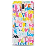 MRCİLETİSİM (mrc12109) Tam Ekran Koruyucu Kılıf HD Baskılı Kılıf Love Love Huawei Mate 10 Lite ile uyumlu