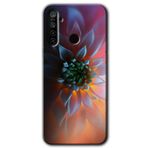 MRCİLETİSİM mrc121162 Çiçek Motif Kılıf Baskılı Kapak Tam Ekran Koruyucu Realme 5i ile uyumlu