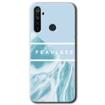 MRCİLETİSİM mrc121270 Fearless Kılıf Baskılı Kapak Tam Ekran Koruyucu Realme 5i ile uyumlu
