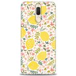MRCİLETİSİM (mrc12192) Tam Ekran Koruyucu Kılıf HD Baskılı Kılıf Limon ve Çiçekler Huawei Mate 10 Lite ile uyumlu