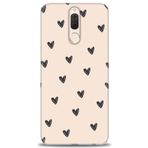 MRCİLETİSİM (mrc12233) Tam Ekran Koruyucu Kılıf HD Baskılı Kılıf Minik Kalpler Huawei Mate 10 Lite ile uyumlu