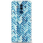 MRCİLETİSİM (mrc12272) Tam Ekran Koruyucu Kılıf HD Baskılı Kılıf Mavi Çizgiler Huawei Mate 10 Pro ile uyumlu