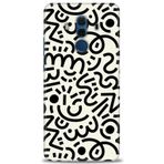 MRCİLETİSİM (mrc12274) Tam Ekran Koruyucu Kılıf HD Baskılı Kılıf Siyah Beyaz Huawei Mate 10 Pro ile uyumlu