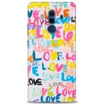 MRCİLETİSİM (mrc12277) Tam Ekran Koruyucu Kılıf HD Baskılı Kılıf Love Love Huawei Mate 10 Pro ile uyumlu