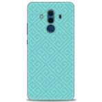 MRCİLETİSİM (mrc12288) Tam Ekran Koruyucu Kılıf HD Baskılı Kılıf Mavi Mozaik Huawei Mate 10 Pro ile uyumlu