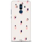 MRCİLETİSİM (mrc12295) Tam Ekran Koruyucu Kılıf HD Baskılı Kılıf Pembe Lacivert Huawei Mate 10 Pro ile uyumlu