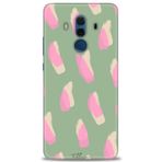 MRCİLETİSİM (mrc12296) Tam Ekran Koruyucu Kılıf HD Baskılı Kılıf Pembe Krem Huawei Mate 10 Pro ile uyumlu