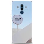 MRCİLETİSİM (mrc12298) Tam Ekran Koruyucu Kılıf HD Baskılı Kılıf Hello GoodBye Huawei Mate 10 Pro ile uyumlu