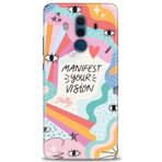 MRCİLETİSİM (mrc12301) Tam Ekran Koruyucu Kılıf HD Baskılı Kılıf Manifest Your Vision Huawei Mate 10 Pro ile uyumlu