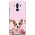 MRCİLETİSİM (mrc12303) Tam Ekran Koruyucu Kılıf HD Baskılı Kılıf Sevimli Köpek Huawei Mate 10 Pro ile uyumlu