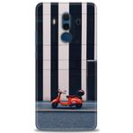MRCİLETİSİM (mrc12307) Tam Ekran Koruyucu Kılıf HD Baskılı Kılıf Kırmızı Motor Huawei Mate 10 Pro ile uyumlu
