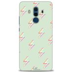 MRCİLETİSİM (mrc12314) Tam Ekran Koruyucu Kılıf HD Baskılı Kılıf Şimşekler Huawei Mate 10 Pro ile uyumlu