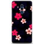 MRCİLETİSİM (mrc12326) Tam Ekran Koruyucu Kılıf HD Baskılı Kılıf Pembe Mavi Çiçekler Huawei Mate 10 Pro ile uyumlu