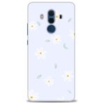 MRCİLETİSİM (mrc12328) Tam Ekran Koruyucu Kılıf HD Baskılı Kılıf Beyaz Papatyalar Huawei Mate 10 Pro ile uyumlu