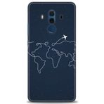 MRCİLETİSİM (mrc12340) Tam Ekran Koruyucu Kılıf HD Baskılı Kılıf Uçak ve Dünya Huawei Mate 10 Pro ile uyumlu