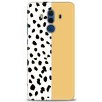 MRCİLETİSİM (mrc12362) Tam Ekran Koruyucu Kılıf HD Baskılı Kılıf Sarı ve Puantiye Huawei Mate 10 Pro ile uyumlu