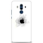 MRCİLETİSİM (mrc12366) Tam Ekran Koruyucu Kılıf HD Baskılı Kılıf Siyah Elma Huawei Mate 10 Pro ile uyumlu
