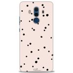 MRCİLETİSİM (mrc12372) Tam Ekran Koruyucu Kılıf HD Baskılı Kılıf Puantiye Huawei Mate 10 Pro ile uyumlu