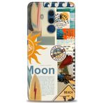 MRCİLETİSİM (mrc12379) Tam Ekran Koruyucu Kılıf HD Baskılı Kılıf Moon Huawei Mate 10 Pro ile uyumlu